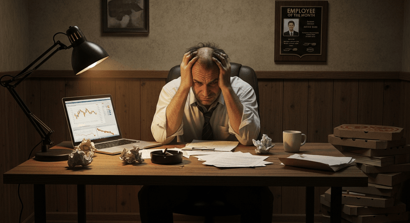 Small business owner reviewing website performance